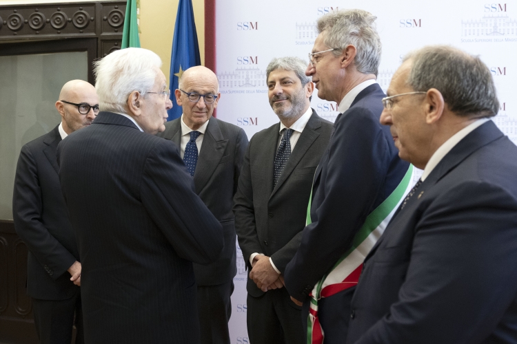 Il Presidente Sergio Mattarella in occasione della cerimonia d’inaugurazione dei corsi di formazione della Scuola Superiore della Magistratura
