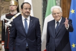 Il Presidente Sergio Mattarella con Nikos Christodoulides, Presidente della Repubblica di Cipro