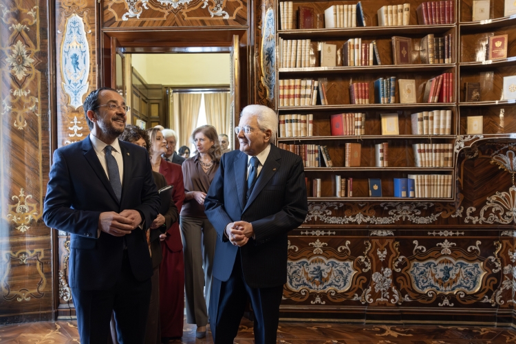 Il Presidente Sergio Mattarella con Nikos Christodoulides, Presidente della Repubblica di Cipro, in visita ufficiale 
