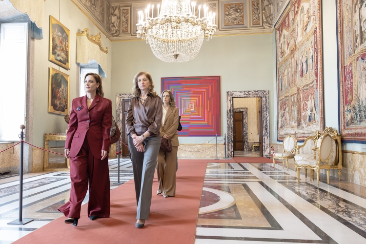 La Sig.ra Laura Mattarella con la Sig.ra Philippa Karsera, in visita ufficiale 