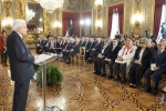 Il Presidente Sergio Mattarella nel corso della cerimonia di consegna delle onorificenze dell’Ordine al Merito della Repubblica Italiana conferite “motu proprio” a cittadini distintisi per atti di eroismo e impegno civile 