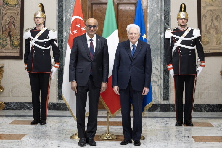 Il Presidente della Repubblica Sergio Mattarella incontra Tharman Shanmugaratnam, Presidente della Repubblica di Singapore
