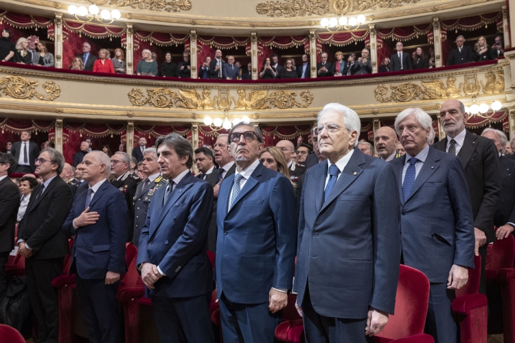 Il Presidente della Repubblica Sergio Mattarella in occasione della cerimonia per il 150° anniversario della fondazione del Corriere della Sera