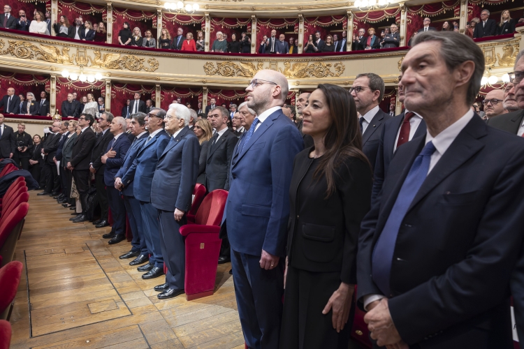 Il Presidente della Repubblica Sergio Mattarella in occasione della cerimonia per il 150° anniversario della fondazione del Corriere della Sera