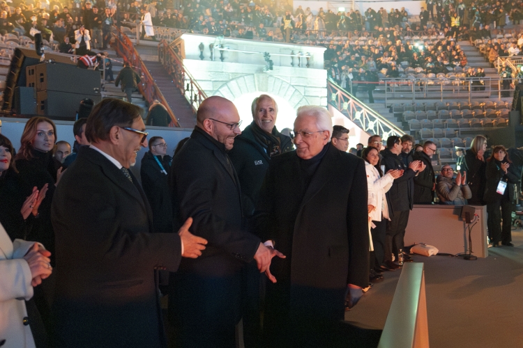 Il Presidente della Repubblica Sergio Mattarella alla cerimonia di apertura dei Giochi Paralimpici Invernali Milano Cortina 2026
