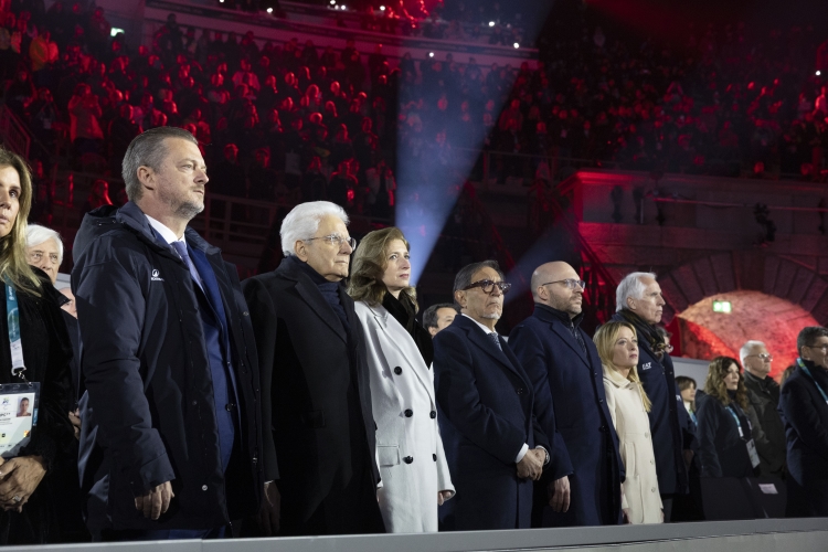 Il Presidente della Repubblica Sergio Mattarella alla cerimonia di apertura dei Giochi Paralimpici Invernali Milano Cortina 2026
