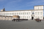 Cambio della Guardia solenne con lo schieramento e lo sfilamento del Reggimento Corazzieri e della Fanfara del IV Reggimento Carabinieri a cavallo in occasione della Giornata dell'Unità Nazionale
