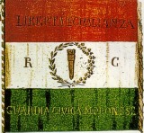 tricolore Repubblica Cispadana (bande orizzontali dall'alto: rosso, bianco, verde)